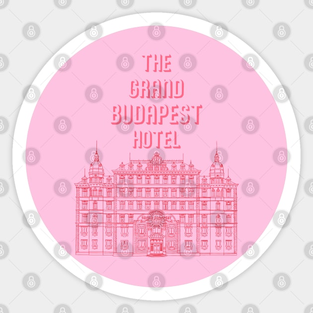 The Grand Budapest Hotel Sticker by Hija Design